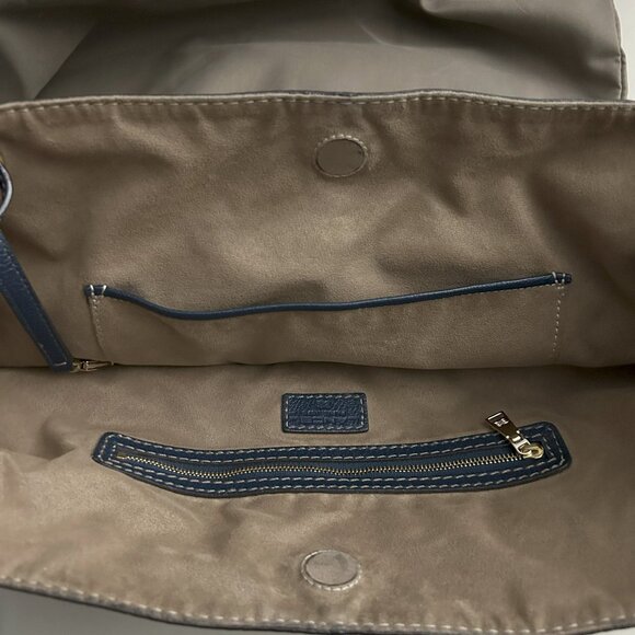 Beautiful LANCEL "French Flair” leather Tote bag, navy blue colour - Picture 15 of 16